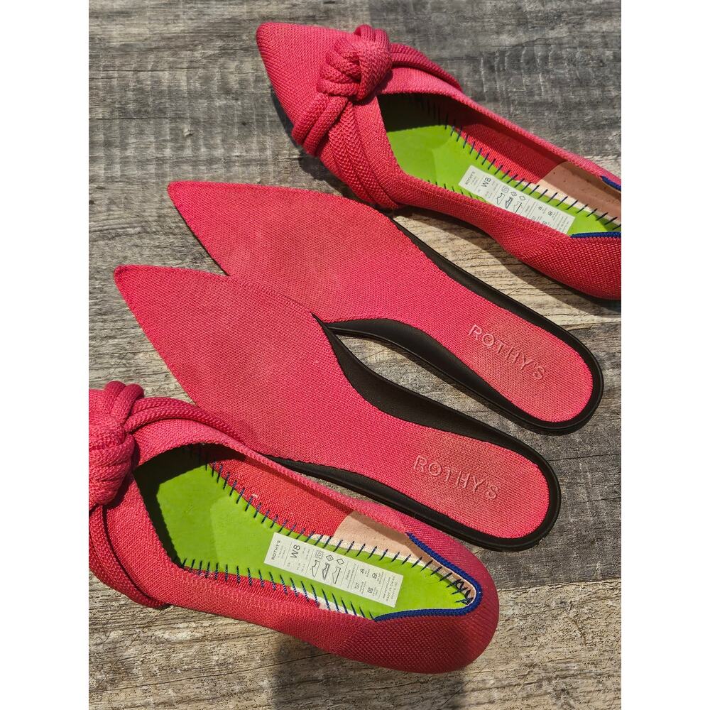 Rothy's The Knot Point II flats womens 8 pink Magenta preppy - Picture 6 of 8